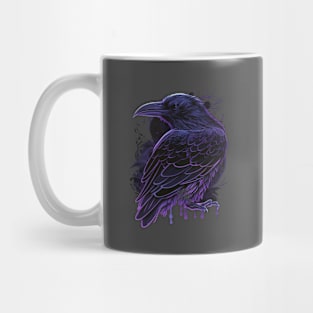 Raven Graphic Goth Black Crow Mug